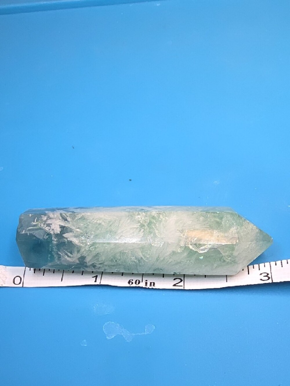 This is a green fluorite crystal tower - Picture 7 of 9